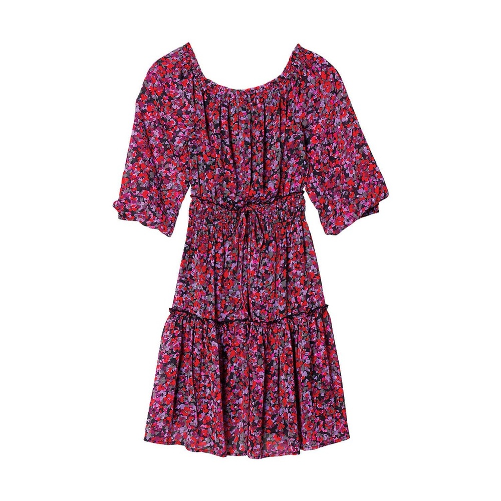 Moody Abstract Printed Dress - Picture 5 of 9